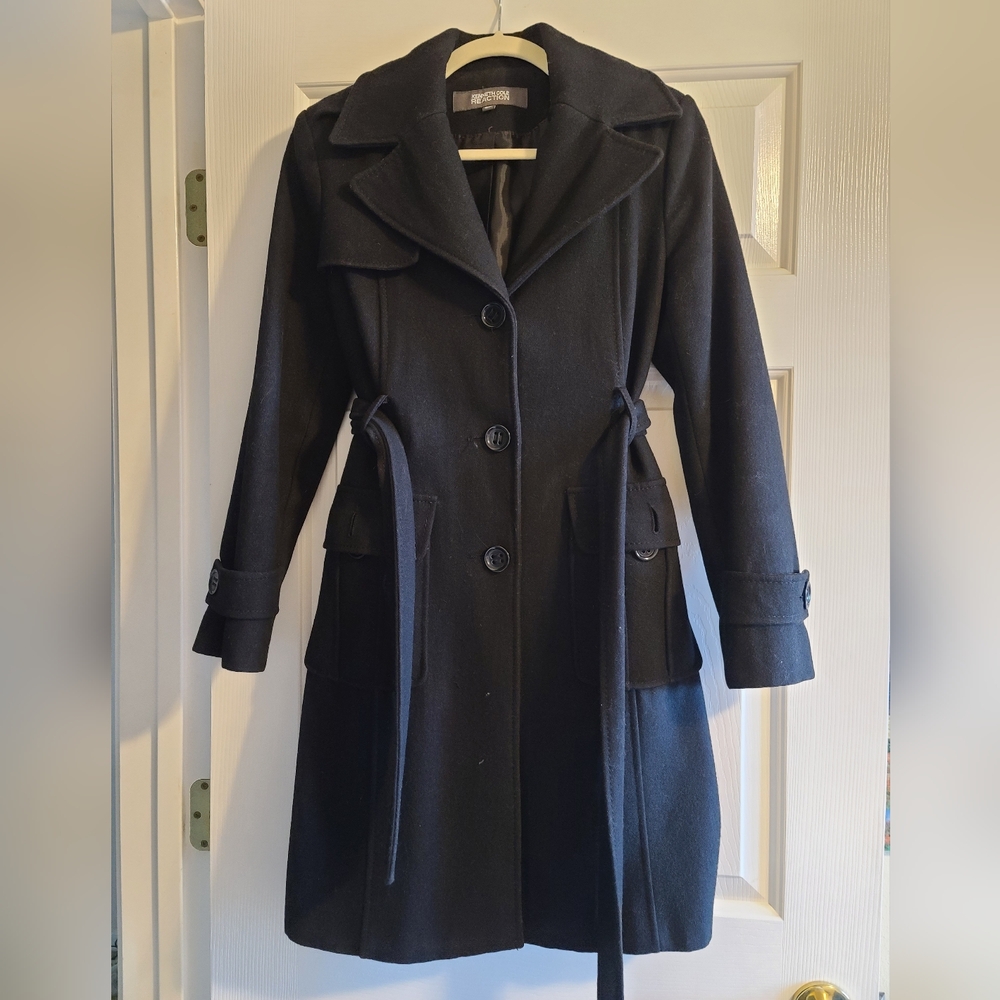 Black Kenneth Cole Wool Coat